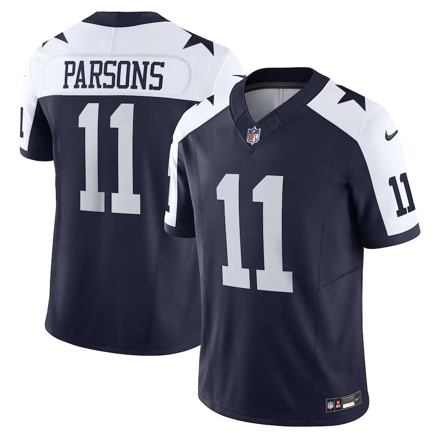 Men Dallas Cowboys #11 Micah Parsons Nike Navy Vapor F.U.S.E. Limited NFL Jerseys